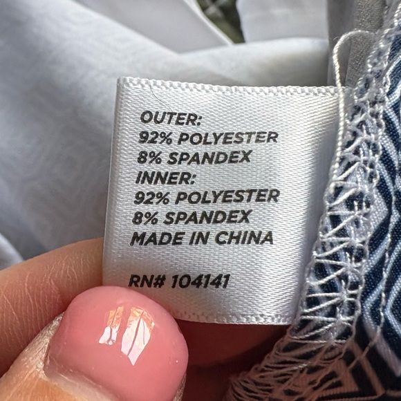 Lady Hagen Essentials Diamond Print Golf Skort – Navy & White – Size 8 - Picture 5 of 6